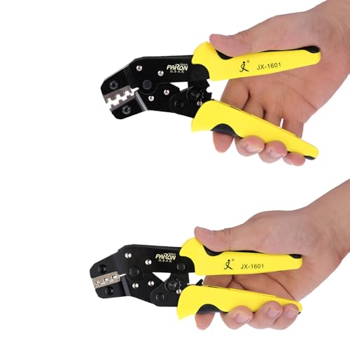 Dirbak Professional Wire Crimpers Ratschenklemme Crimpabzange Hochleistungs -Hochgenauigkeits -Crimper -Werkzeug für Klemmen 26 bis 16 AWG 0,14 bis 1,5 mm² Gelb Schwarz Dirbak Professional Wire Crimpers Ratschenklemme Crimpabzange Hochleistungs -Hochgenauigkeits -Crimper -Werkzeug für Klemmen 26 bis 16 AWG 0,14 bis 1,5 mm² Gelb Schwarz von DIRBAK