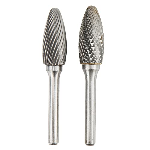 Einzelner Doppelschnitt-Karbid-Grat-Dreh feilen 14mm Cutter Dia 6mm Schaft Mehrzweck für Metall arbeiten Holz schnitzerei Schleifen von DIRBAK