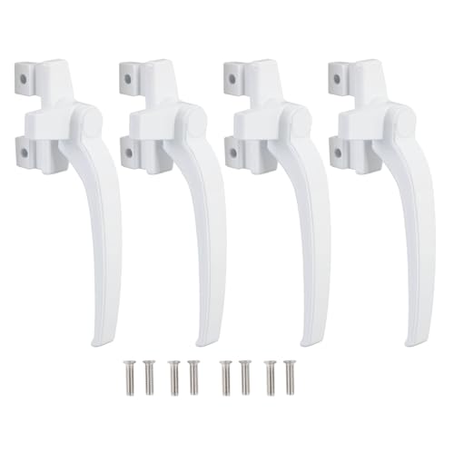 Fenstergriff Sperren Aluminiumlegierung Schieberschieben -Fenstergriff sich sicherer Verriegelungsmechanismus für vertikale horizontale Schiebetüren Fenster Konstruktion 4pcs Set (White) von DIRBAK