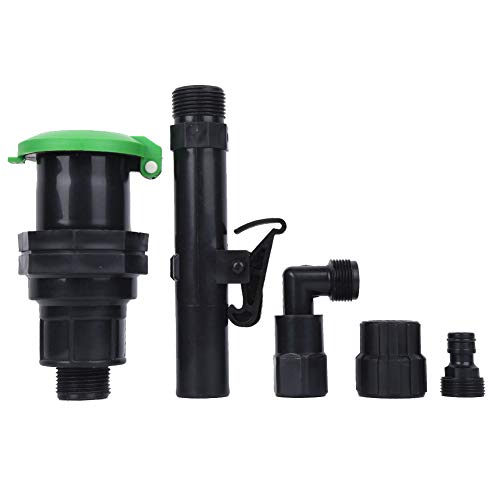 Gartenbewässerungsdüse Wassereinlassventil Haltbares Pom Material Kaltes effizientes Sprinklerausrüstung für Garten Agrarbewässerung 1 Zoll Gelb 4pcs Set oder 5pcs Set (5-piece set 1 inch Male) von DIRBAK