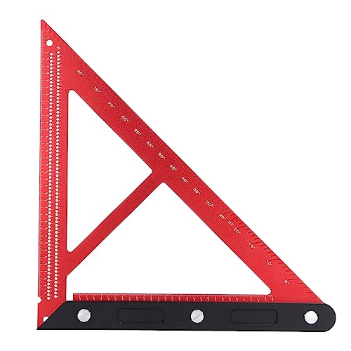 Holzbearbeitungsdreieck Lineal Aluminiumlegierung Carpenter Tool Inch Skala Square Winkel Lineal für Holzbearbeitung DIY -Montage -Installation von DIRBAK