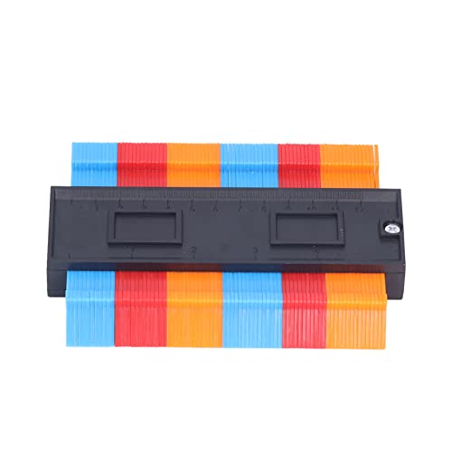 Kontur Lineal Formprofil Tool Kontur Duplikator Multifunktionales Profiling -Werkzeug für Home Dekoration Abs Kunststoff Rot Orange Blau 5.7in von DIRBAK