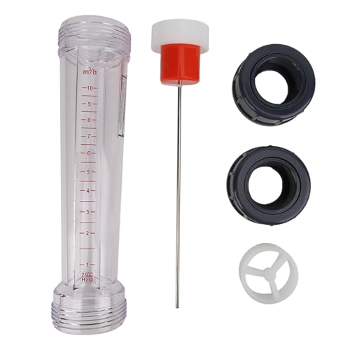 LZS40 D Plastikrohrentyp Flüssiger Fließmeter Wasserflussmesser 110 m³H Reichweite zur Messung verschiedener Flüssigkeiten ABS Kunststoff Transparente Panel von DIRBAK