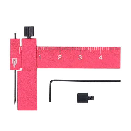 Model Equidistant Parallel Scriber, Adjustable Isometric Scribing Ruler For Model Making, Precision Model Parallel Scriber With Tool Steel Needle, Equidistant Scribing Ruler For Cr (red) von DIRBAK