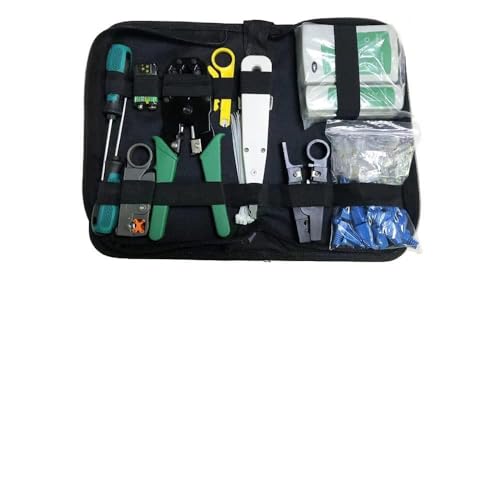 Netzwerkkabelwerkzeug-Set 13-teiliges Heim-Netzwerk-Werkzeug-Set mit Kabelziele-Stripper-Schraubendreher RJ45 Tester Netzwerkkabelwerkzeug-Set 13-teiliges Heim-Netzwerk-Werkzeug-Set mit Kabelziele-Stripper-Schraubendreher RJ45 Tester von DIRBAK