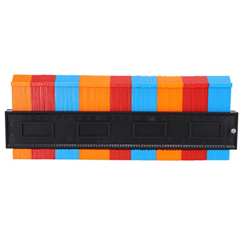 Profile Kontur universell kontur hohe Präzision ABS -Kunststoff -Messwerkzeug für Bodenlegen Teppiche Schneiden 3 Farben Rot Blau Orange von DIRBAK