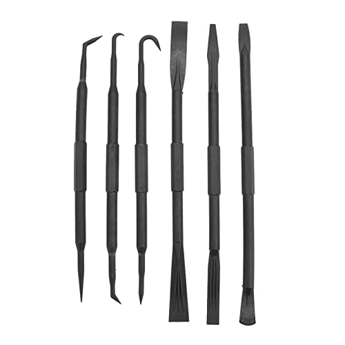 Pry Bar Hook Kit Premium Dual End Pry Bar und neugieriger Haken Set zum Entfernen von Ringdichtungszubehör Abs Kunststoff Schwarz 6pcs Set 7 1/4in und 7 5/8 Zoll lang Pry Bar Hook Kit Premium Dual End Pry Bar und neugieriger Haken Set zum Entfernen von Ringdichtungszubehör Abs Kunststoff Schwarz 6pcs Set 7 1/4in und 7 5/8 Zoll lang von DIRBAK