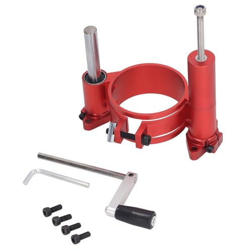 Router Lift Basis Aluminiumlegierung Edelstahl Holzbearbeitung Tisch Basis mit Handkurbelgriff für hochpräzise Holzbearbeitung Router Workbench Red Maximum 47 mm von DIRBAK