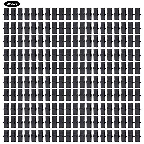 Treibhausfilm Clip Fixing Clamp 200pcs Langlebige wiederverwendbare Kunststoffklemmen für Gewächshaus Cover Film Netting PP Material 2,5 x 1 cm von DIRBAK