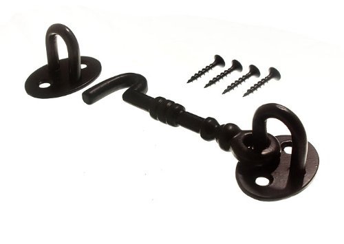 KABINE HAKEN &ÖSE 100MM 4 INCH SCHWARZ ANTIK MIT SCHRAUBEN von DIRECT HARDWARE