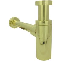 Dirks-traumbad - Siphon für Waschbecken Gold Retro Messing Flaschnesiphon Geruchsverschluss Rohrensiphon verstellbar Nostalgie von DIRKS-TRAUMBAD