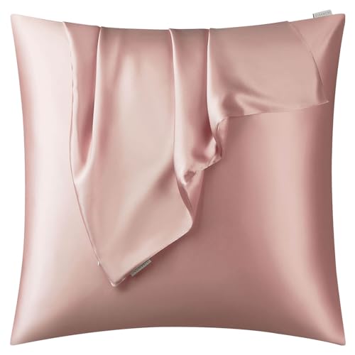 DISANGNI Kissenbezug aus 100 % natürlicher Maulbeerseide für Haar und Haut, mit verstecktem Reißverschluss, beidseitig 22 Momme, echte Seide, 1 Stück, 40 x 40 cm, Rosa DISANGNI Kissenbezug aus 100 % natürlicher Maulbeerseide für Haar und Haut, mit verstecktem Reißverschluss, beidseitig 22 Momme, echte Seide, 1 Stück, 40 x 40 cm, Rosa von DISANGNI