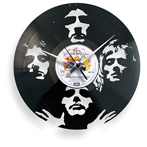 DISCOCLOCK - Bohemian Rhapsody Uhr auf Schallplatte aus 100% recyceltem Vinyl, Geschenkidee für Queen-Fans, leise Uhr, einfach aufzuhängen von DISCOCLOCK