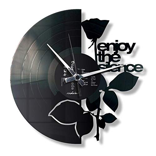 DISCOCLOCK - Enjoy The Silence Uhr auf 100% recycelter Vinyl-Schallplatte. Geschenk für alle Fans, leise Uhr, einfach zu hängen (Standard zifferblatt) DISCOCLOCK - Enjoy The Silence Uhr auf 100% recycelter Vinyl-Schallplatte. Geschenk für alle Fans, leise Uhr, einfach zu hängen (Standard zifferblatt) von DISCOCLOCK
