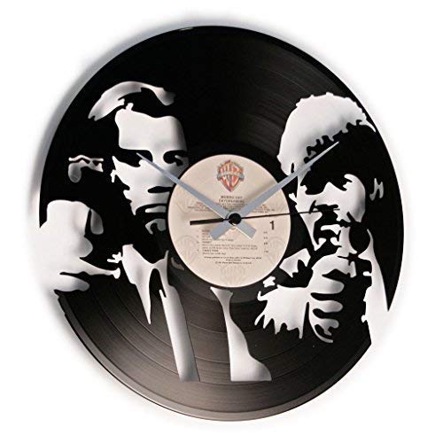 DDISC'O'Clock Shallplattenuhr Ezekiel 25: 17 - Lautlos Wanduhr, einfach aufzuhängen. 100% Made in Italy Handwerkliches Produkt von DISCOCLOCK