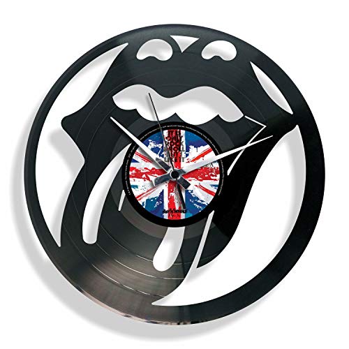 DISC'O'Clock Shallplattenuhr Tribute - Lautlos Wanduhr, einfach aufzuhängen. 100% Made in Italy Handwerkliches Produkt von DISCOCLOCK