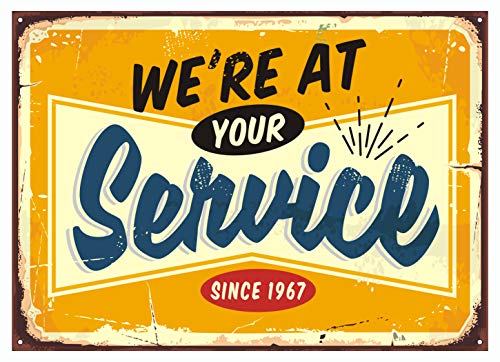 DISGOWONG We Your Service Retro Store Schild Metall Blechschild Bar Country Bauernhof Küche Wand Home Decor Kunst Schilder Geschenk für Freund DISGOWONG We Your Service Retro Store Schild Metall Blechschild Bar Country Bauernhof Küche Wand Home Decor Kunst Schilder Geschenk für Freund von DISGOWONG