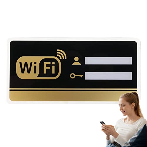 Acryl-WLAN-Schild, selbstklebendes WLAN-Schild, WiFi-Passwort-Schild, Aufkleber, kabelloses Netzwerkschild für Zuhause, Geschäft, öffentliche Orte, selbstklebendes WLAN-Schild, Acryl, verschleißfestes Acryl-WLAN-Schild, selbstklebendes WLAN-Schild, WiFi-Passwort-Schild, Aufkleber, kabelloses Netzwerkschild für Zuhause, Geschäft, öffentliche Orte, selbstklebendes WLAN-Schild, Acryl, verschleißfestes von DISPRA