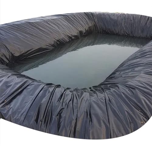 DISPRA Flexible Teichfolie 2x2m 2x4.0m 6x6m 5x10m 8x8m Schwarz Teichfolien Zuschnitt aus HDPE für Fischteiche, Brunnen, Wasserfälle und Wassergärten, Stärken 1.5 MM(Size:4.5 x 12 m/14.7 ft x 39 ft) von DISPRA