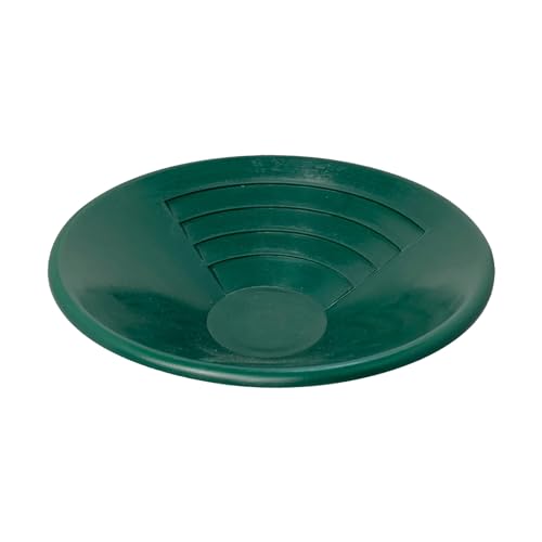 DISPRA Goldwaschpfanne, 26 cm manuelles Goldwaschwerkzeug, Goldwaschsieb, Kunststoff-Goldwaschpfanne, grünes Goldwaschtablett mit Rillendesign zur Verbesserung der Sichtbarkeit von d von DISPRA
