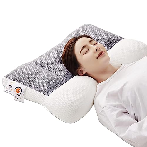 Nackenstützkissen, ergonomische orthopädische Schlafunterstützung, bequemes Halswirbelsäulenkissen, einzelnes Anti-Traktions-Halswirbelsäulenkissen, Memory-Schaum-Bettkissen für Bett und Reisen von DISPRA