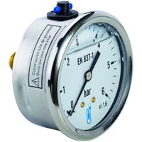 Ölbadmanometer Edelstahl - Axialanschluss 8x13 - Zifferblatt Ø63mm 0 bis 10 bar Ölbadmanometer Edelstahl - Axialanschluss 8x13 - Zifferblatt Ø63mm 0 bis 10 bar von DISTRILABO