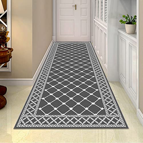DITANHUO Flur Runner Teppich, zeitgenössischer moderner Retro-Stil, Langer waschbarer Teppich,1.2m x 4m von DITANHUO