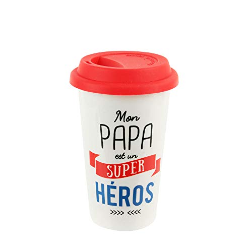 DITES LE AVEC DES MOTS CMMO0141 Mug TÉRMICO Doble PARED Papa, Keramik, Rot, One Size von CMP IBERICA