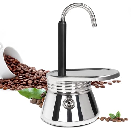 DITOSH 1 Tasse Einzelrohr Mokkakanne unbeschichtet Edelstahl Herd Espressokocher Cafeteras Italienischer Perkolator Espress Makers Capable Greca Mokka Kaffeemaschine für Induktion Zuhause 90 ml DITOSH 1 Tasse Einzelrohr Mokkakanne unbeschichtet Edelstahl Herd Espressokocher Cafeteras Italienischer Perkolator Espress Makers Capable Greca Mokka Kaffeemaschine für Induktion Zuhause 90 ml von DITOSH