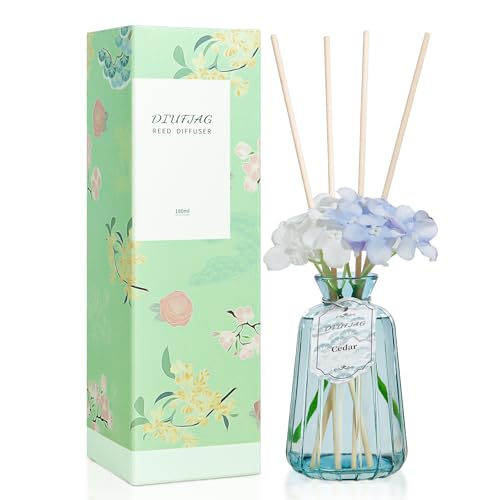DIUFJAG 180ml - Cedar Zedernholz Raumduft Duftstäbchen Mit 8 stäbchen,Home Duft Reed Diffuser Lufterfrischer für Schlafzimmer Büro Badezimmer Regal Dekor von DIUFJAG