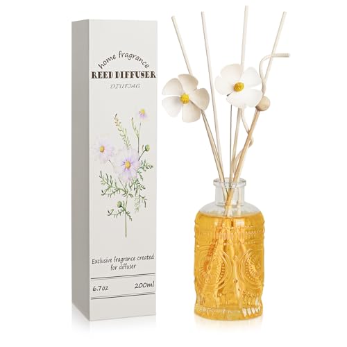 Raumduft Mit 8 Duftstäbchen,200ml Meet Aroma,Home Duft Reed Diffuser Lufterfrischer für Schlafzimmer Büro Badezimmer Regal Dekor von DIUFJAG
