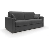 Chris Schlafsofa mit 18 cm hoher Matratze Stoff T13 206 cm (mat. 160x197) anthrazit - antracite von DIVANI.STORE