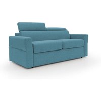 Divani.store - Avalon Schlafsofa mit 18 cm hoher Matratze aus wasserfestem Stoff T03 180 cm (120x197) hellblau von DIVANI.STORE