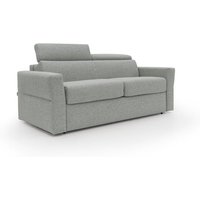 Divani.store - Avalon Schlafsofa mit 18 cm hoher Matratze aus wasserfestem Stoff T03 200 cm (140x197) hellgrau von DIVANI.STORE