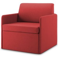 Divani.store - Dag Schlafsessel aus wasserfestem Stoff T13 78 cm rot - rosso von DIVANI.STORE