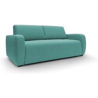 Divani.store - Duna Schlafsofa mit 20 cm Matratze aus wasserfestem Stoff T03 195 cm (mat. 140x197) grün von DIVANI.STORE