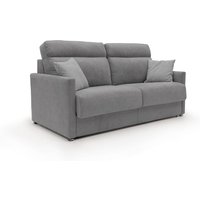 Divani.store - Margot Schlafsofa mit hoher weicher Rückenlehne aus Stoff T02 176 cm (mat. 140x197) grau von DIVANI.STORE