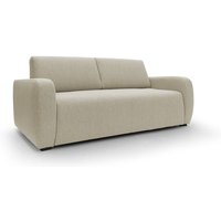 Divani.store - Duna Schlafsofa mit 20 cm Matratze aus wasserfestem Stoff T03 195 cm (mat. 140x197) beige von DIVANI.STORE