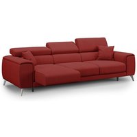 Fusion Sofa mit 3 Schiebesitzen aus abwaschbarem Stoff T05 260 cm rot Fusion Sofa mit 3 Schiebesitzen aus abwaschbarem Stoff T05 260 cm rot von DIVANI.STORE