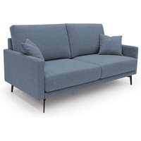 Saturno modernes Sofa aus weichem wasserfestem Stoff T03 180 cm blau von DIVANI.STORE