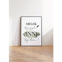 Anne Icin Sözler | Bayram Hediyesi Iyiki Varsin Eid Aile Hediye Anneye Geschenkidee Geschenk Mama Muttertag von DIVANTconcept