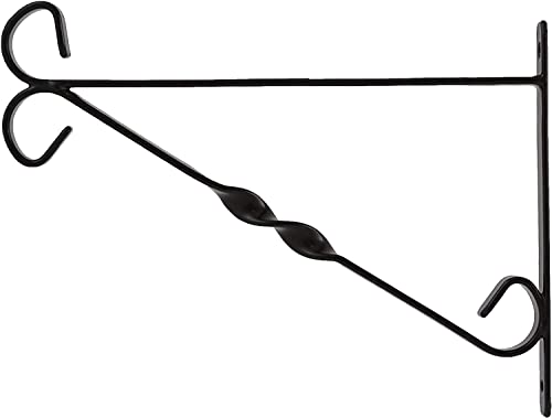 DIVCHI 1 Stück Hängekorb aus Metall – gedreht – bis zu 30,5 cm Körbe (30,5 cm), Schwarz von DIVCHI