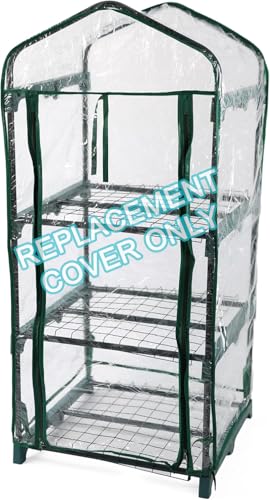 DIVCHI Gewächshaus-Ersatzabdeckung, robuste Abdeckungen für Garten-Gewächshaus (transparent, 3 Etagen, 69 x 49 x 125 cm) von DIVCHI