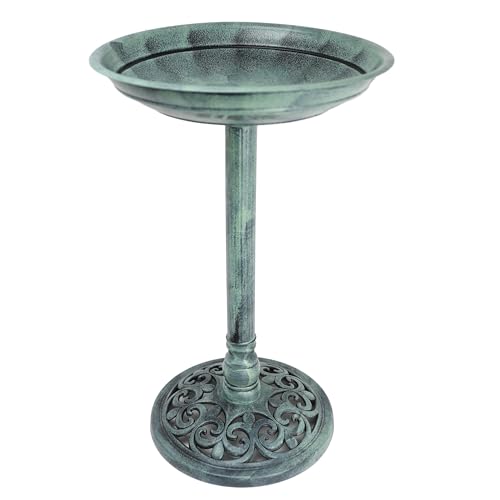 DIVCHI Vogeltränke für Garten, Wildvögel, Standfuß, Terrasse, Hof und Rasen-Dekor (Hellgrün, klassische Vogelfledermaus) von DIVCHI