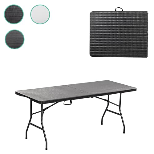 DIVID Buffettisch | Campingtisch | Gartentisch | Klapptisch | 180cm länge Designs (Rattan) von DIVID