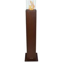 Bioethanol Gartenkamin Outdoor Biokamin Capri 110 Rust von DIVINA FIRE
