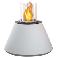 Bioethanol-Gartenkamin für drinnen und draußen stromboli Perlweiß d.60 x h56 von DIVINA FIRE