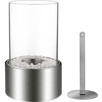 Divina Fire - Bioethanol-Tisch-Biokamin marsiglia Silber D16 x H27 innen außen von DIVINA FIRE
