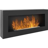 Wandmontierter Bioethanol-Kamin Lounge mit Rahmen Siena Black von DIVINA FIRE