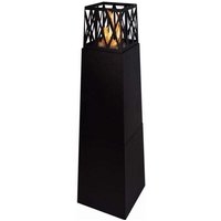 Bioethanol-Gartenkamin für den Außenbereich Vulcano Nero 40x40x145 von DIVINA FIRE